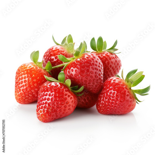 Strawberries isolated on clear white background