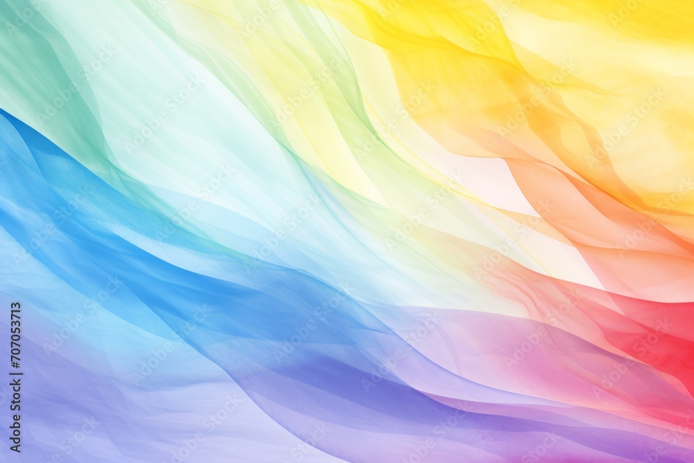 Obraz premium Dynamic rainbow watercolor banner background, featuring a spectrum, Generative AI