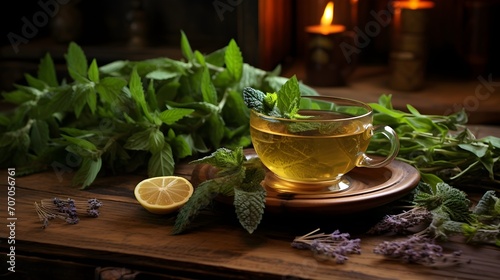 Mint and lemongrass digestion aid tea,
