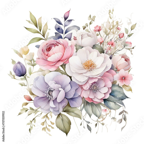 Watercolor Floral Flower Design, Watercolor Flower Arrangements Floral, Watercolor Flower Design, Flower Sublimation Floral Clipart, Clipart, Wedding Decoration