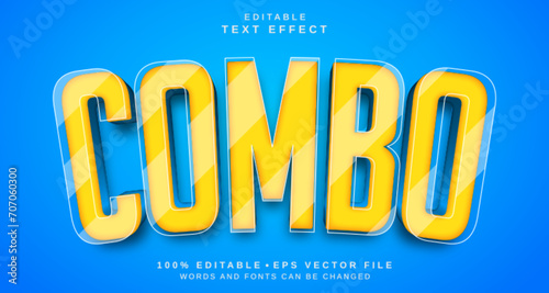 Editable text style effect - Combo text style theme.