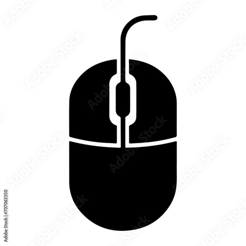 Computer Mouse Icon vector art black color, Mouse Icon vector silhouette