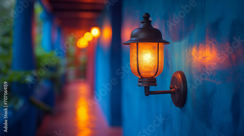 lantern in the night photo