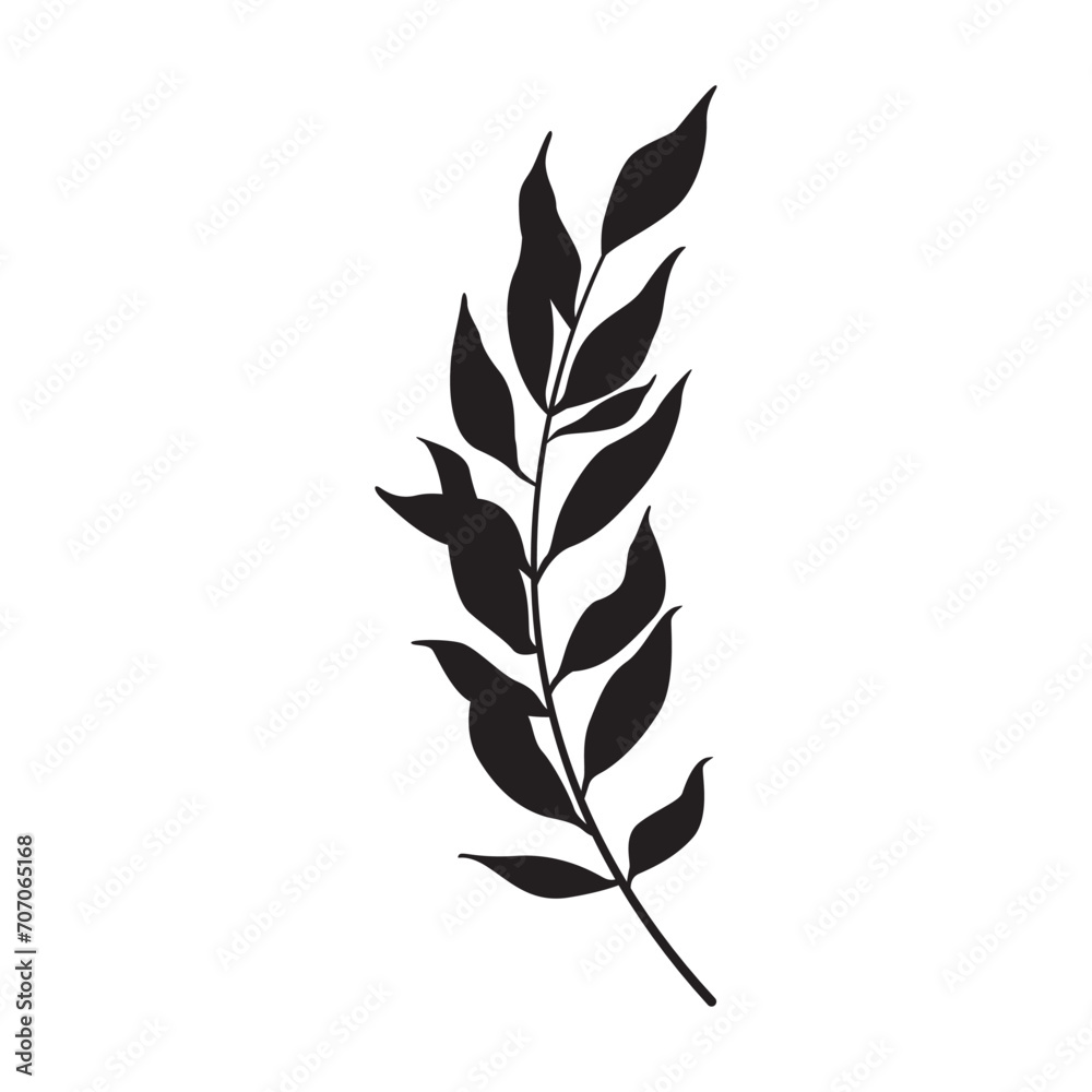 leaf line art drawing with abstract shape. Abstract Plant Art design for print leaf line art drawing with abstract shape. Abstract Plant Art design for print