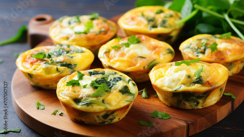 Grab and  go egg muffins packed with spinach