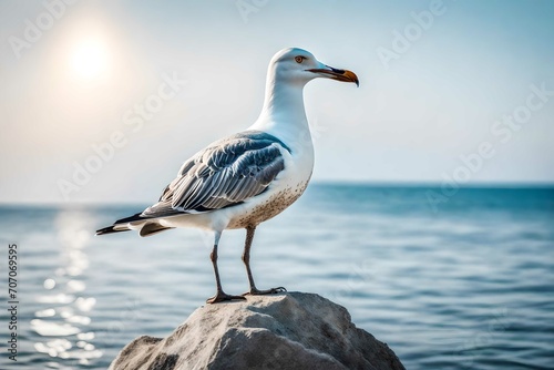 seagull on the beach photo