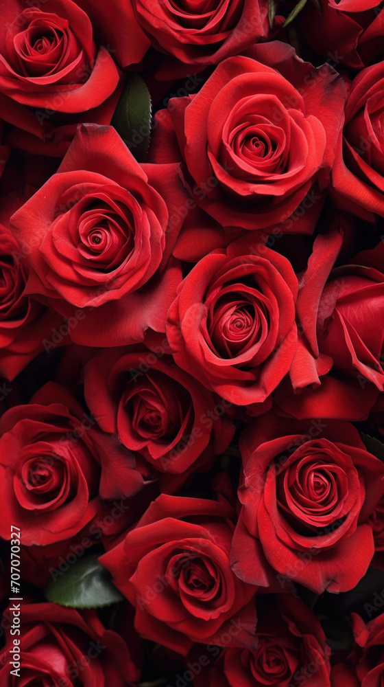 Close up of Red roses for texture background. Valentine's Day Close up of Red roses for texture background. Valentine's Day