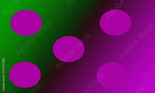 Pink circles on purple green background for creative design