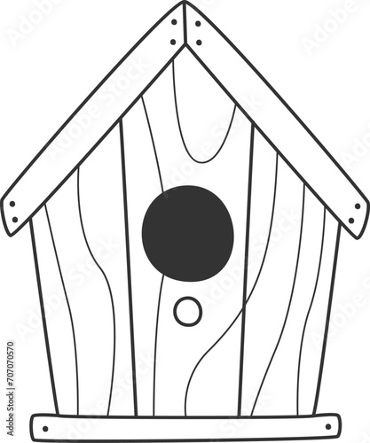Wooden Birdhouse Outline