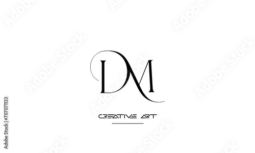 DM, MD, D, M abstract letters logo monogram