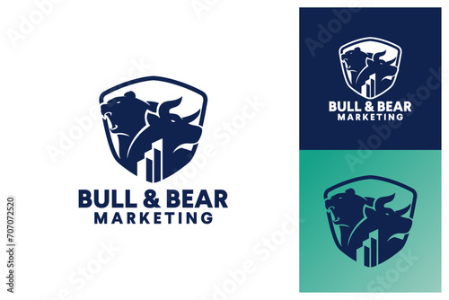 Bull and Bear Marketing Logo Inspiration