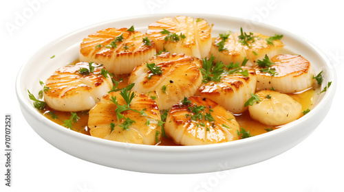 scallops png, seafood delicacy, gourmet cuisine, seared scallops, culinary delight, gourmet dish, shellfish clipart, delicious appetizer, transparent background, ocean-inspired illustration