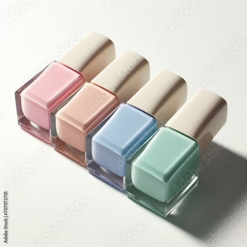 colorful nail polish bottles