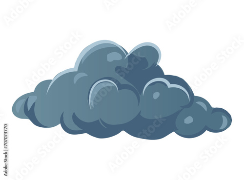 Cloud of colorful set. This charming cartoon illustration features a storm cloud against a serene backdrop, creating a sense of wonder. Vector illustration.
