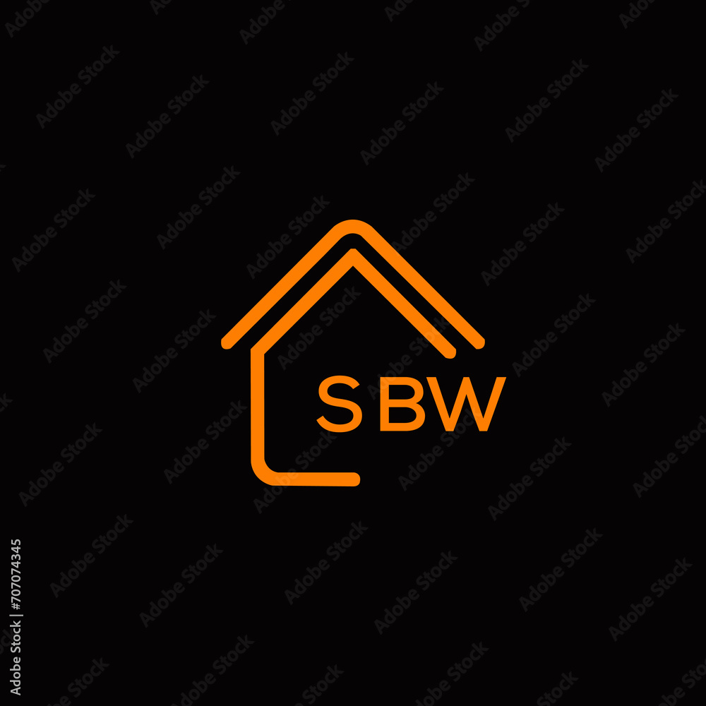 SBW Letter logo design template vector. SBW Business abstract connection vector logo. SBW icon circle logotype.
