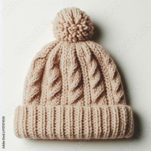 beige wool cap 