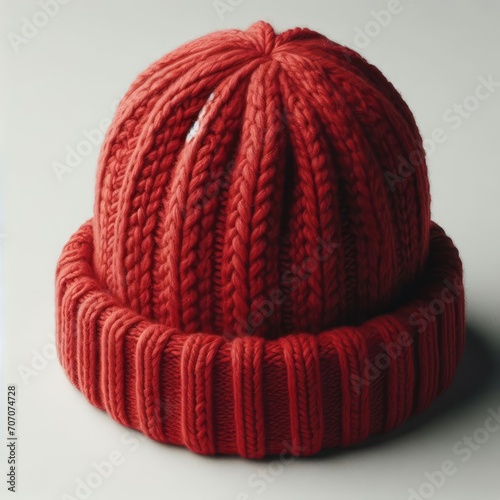 red wool cap
