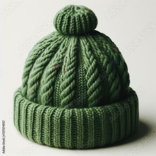 green wool cap