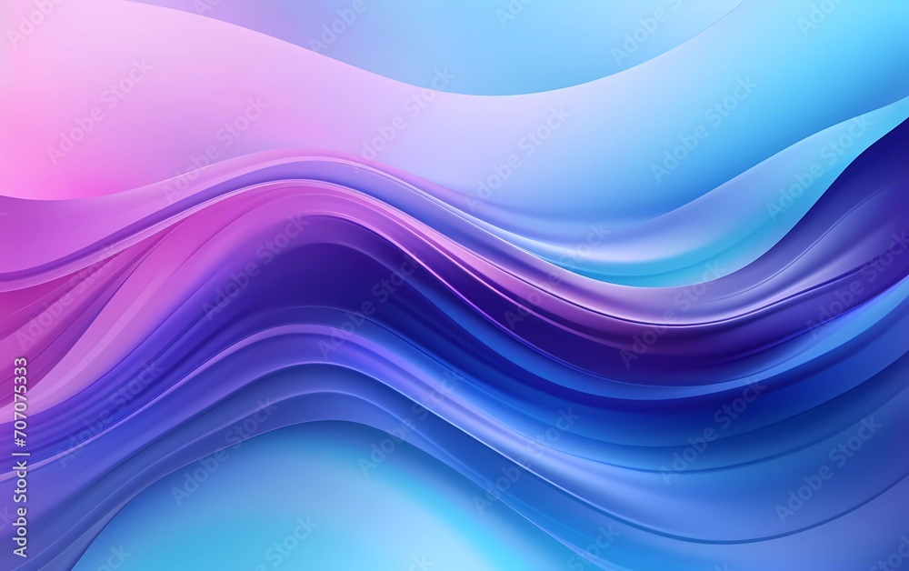 abstract blue and purple fluid wave background. generative ai - obrazy, fototapety, plakaty 