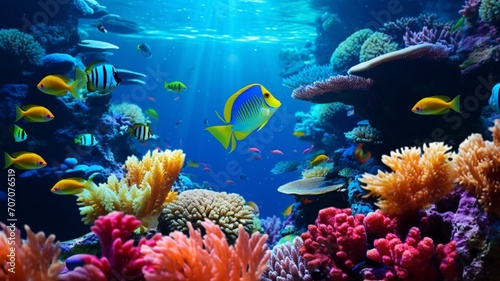 Ai generated artUnderwater reef fishes animals colorful stock photos © Manik007