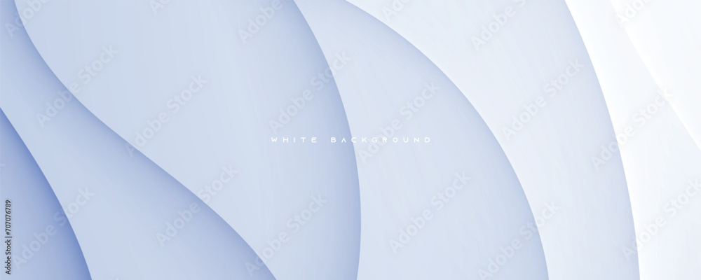Abstract white wavy shape decorative background modern style. - obrazy, fototapety, plakaty 