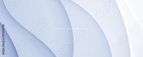 Abstract white wavy shape decorative background modern style.