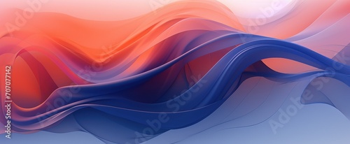 Abstract Fluid Shapes in Blue and Red Gradient. Abstract background featuring fluid shapes with a harmonious blend of blue and red gradients, conveying a sense of flow and dynamism.