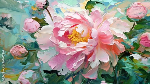 Beautiful painting flowers that titled wallpaper image Ai generated art