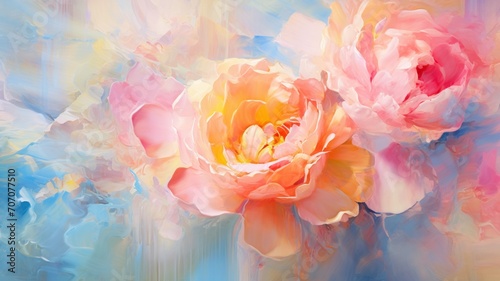 Beautiful painting flowers that titled wallpaper image Ai generated art