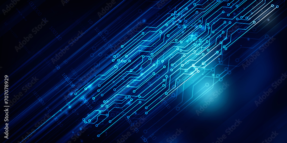 2d illustration Abstract futuristic electronic circuit technology background 2d illustration Abstract futuristic electronic circuit technology background