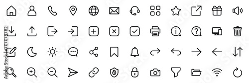 user interface icon set. web icon, website icon vector illustration