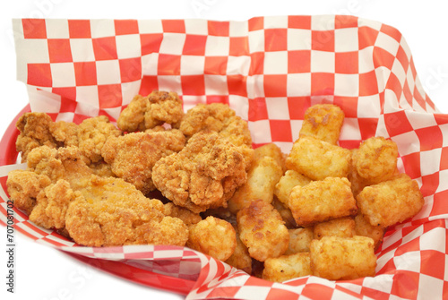 Takeout Fried Chicken and Chips photo