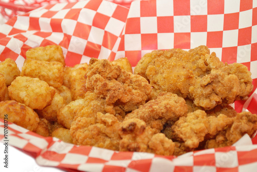 Takeout Fried Chicken and Chips photo