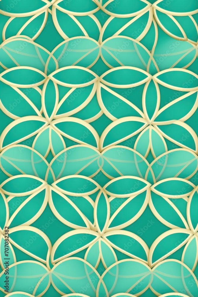 Mint repeated circle pattern 