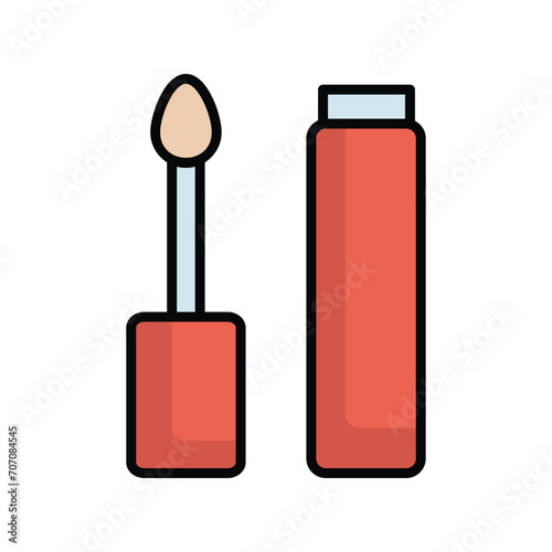concealer icon with white background vector stock illustration