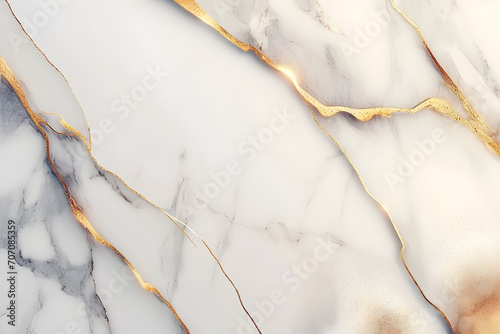 A white marble background with a beautiful, natural gold pattern.