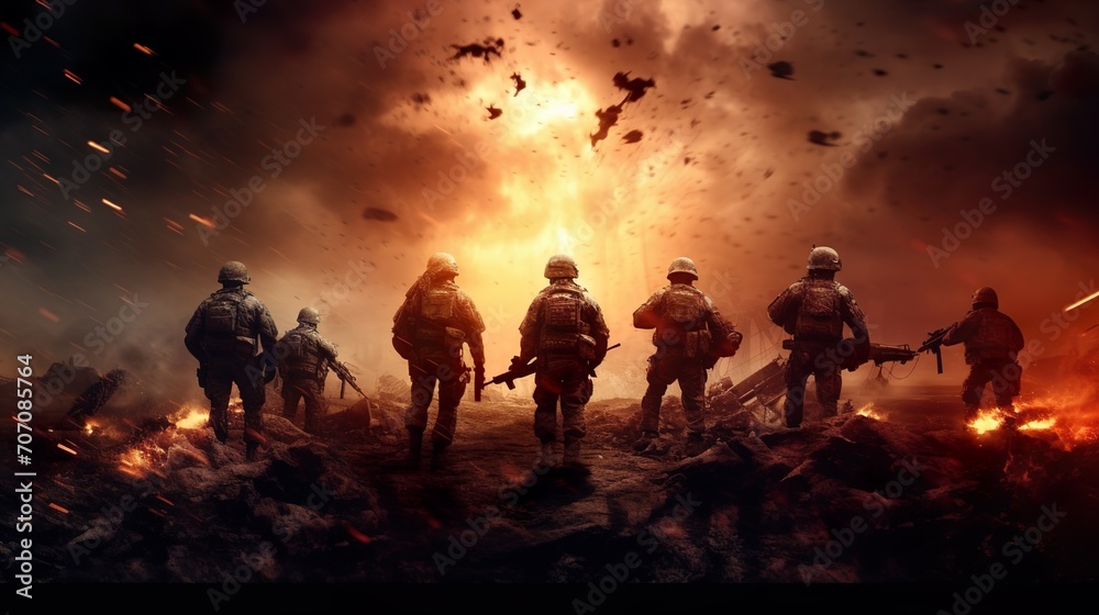 war zone fire and smoke in battlefield war zone fire and smoke in battlefield
