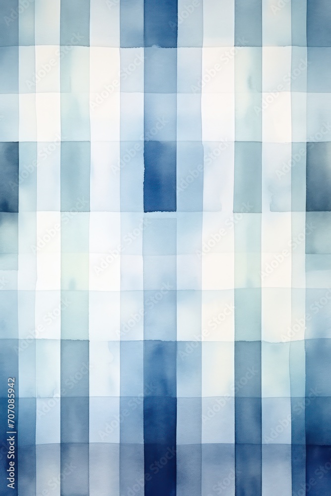 Navy vintage checkered watercolor background.