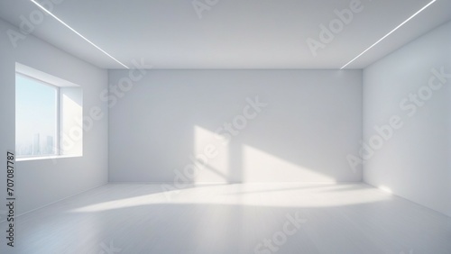 Abstract empty white room background