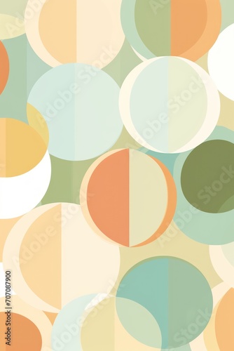 Olive repeated soft pastel color vector art circle pattern 