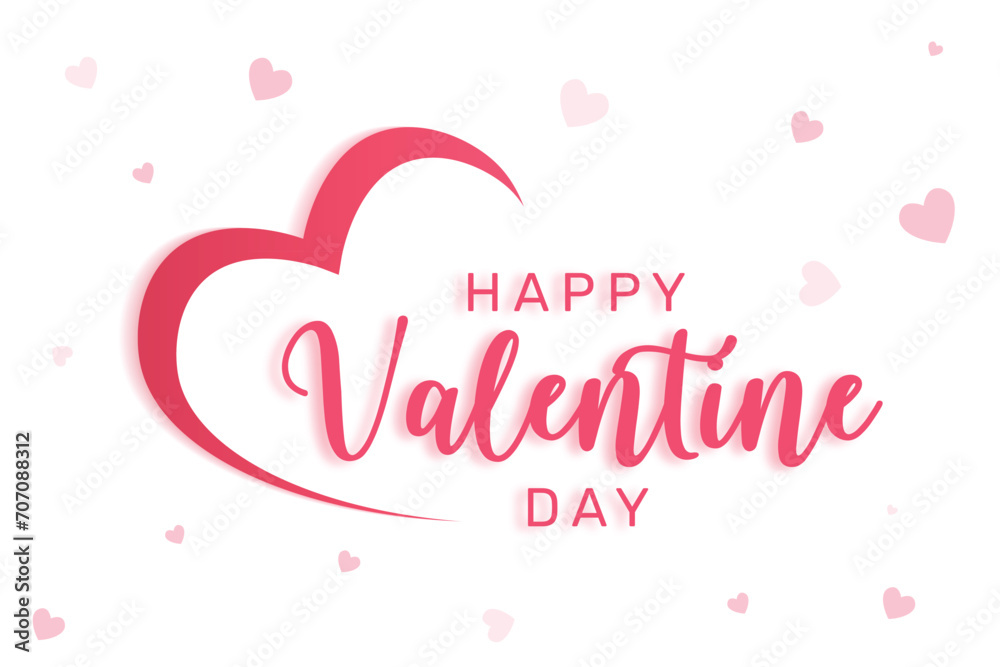 Happy valentines day celebration design with heart shape background
