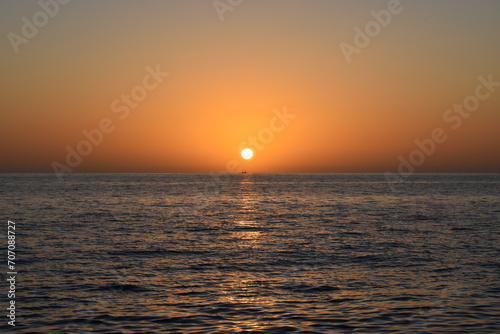 sunset over the sea