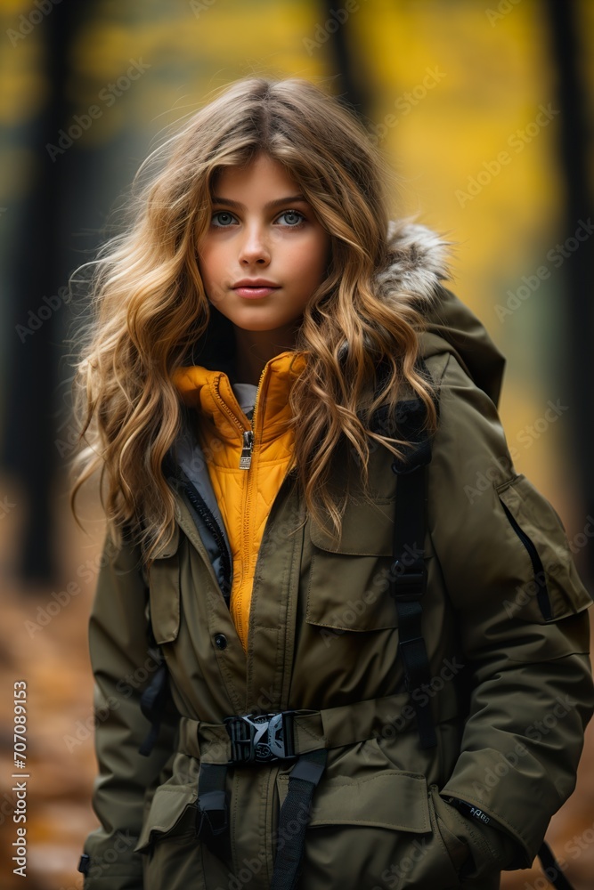portrait of a woman in autumn park portrait of a woman in autumn park