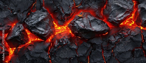 Rugged Lava Rock Texture Background
