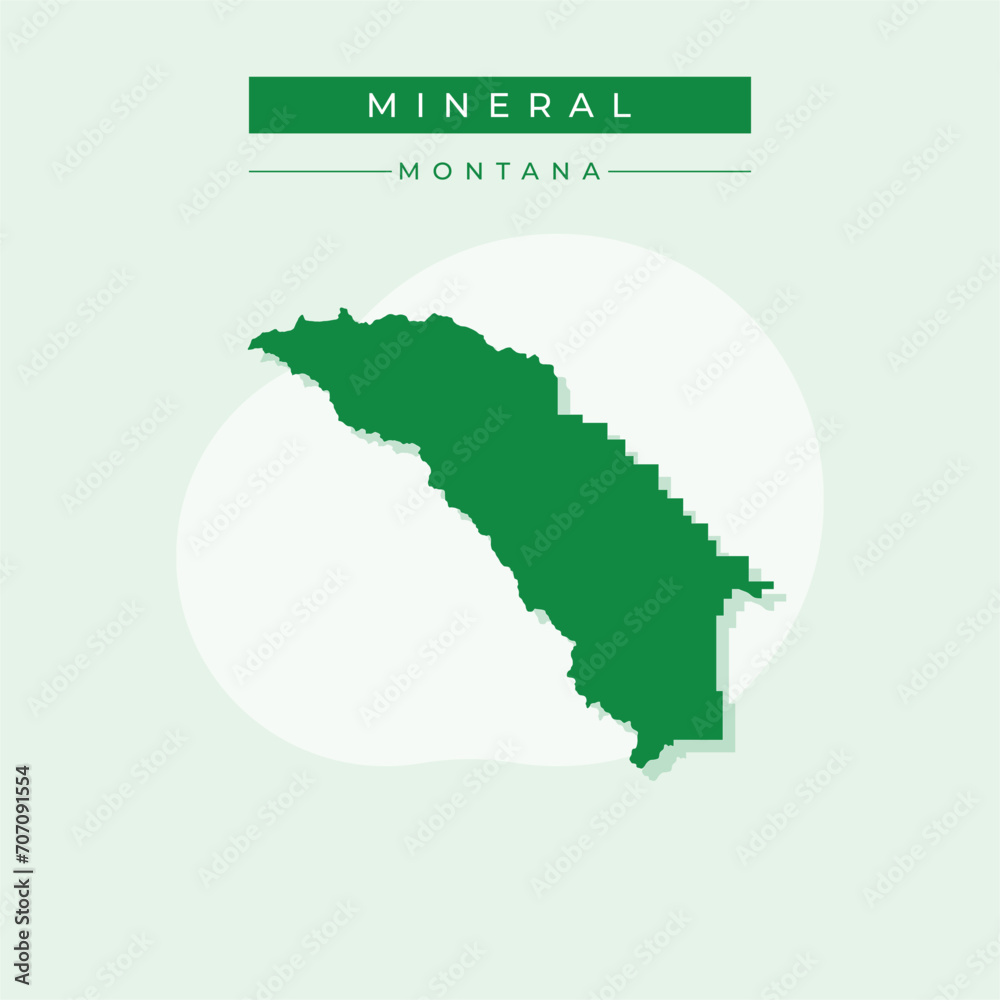 Vector illustration vector of Mineral map Montana