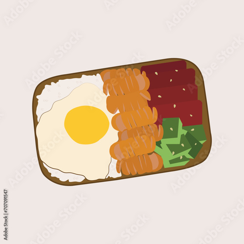 bento lunch box with egg