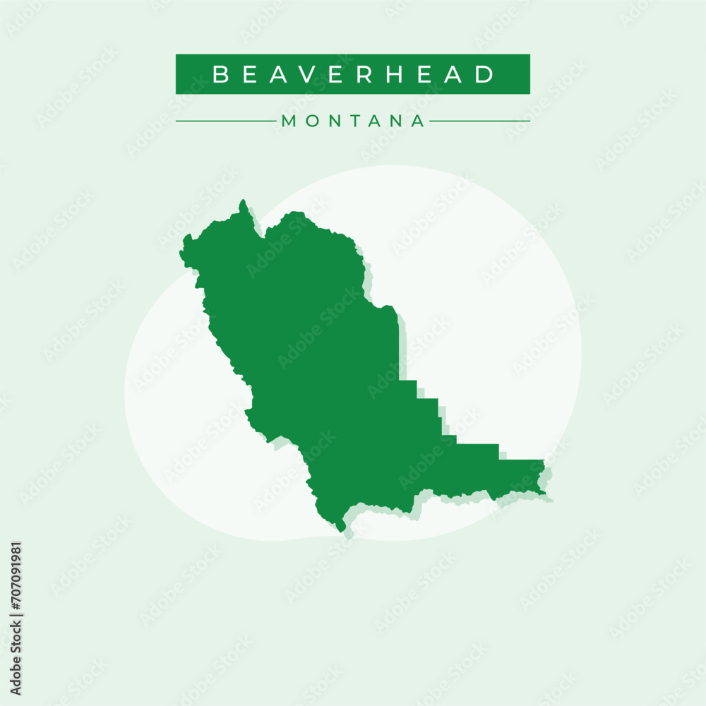 Vector illustration vector of Beaverhead map Montana