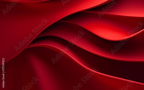 Abstract folded paper effect. Bright colored dark red background. 3d rendering. generative ai