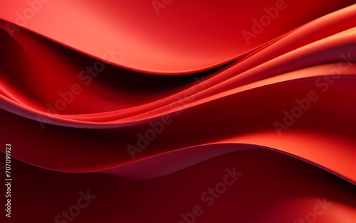 Abstract folded paper effect. Bright colored dark red background. 3d rendering. generative ai © KBL Sungkid