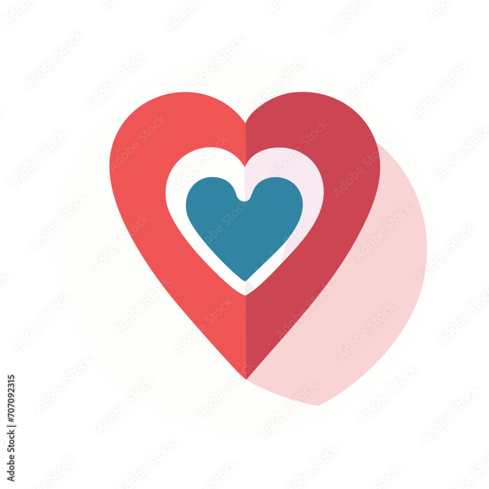 valentine shape heart vector isolated on white 3d illustration 10 eps